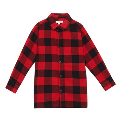 bluezoo Boys' red checked shirt